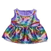 Rainbow flip palliet kjole