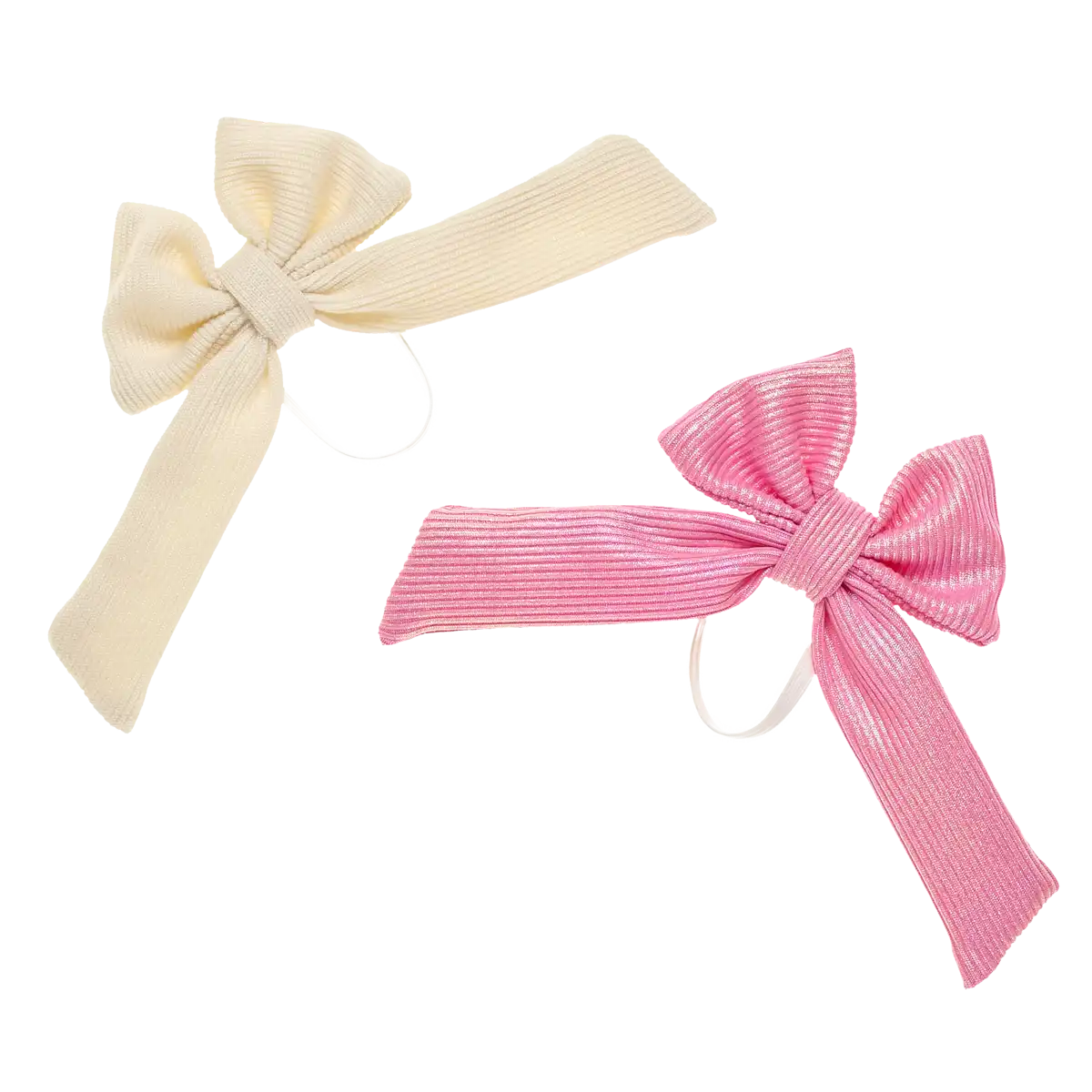 2 pk Sløjfer Hvid/Rosa