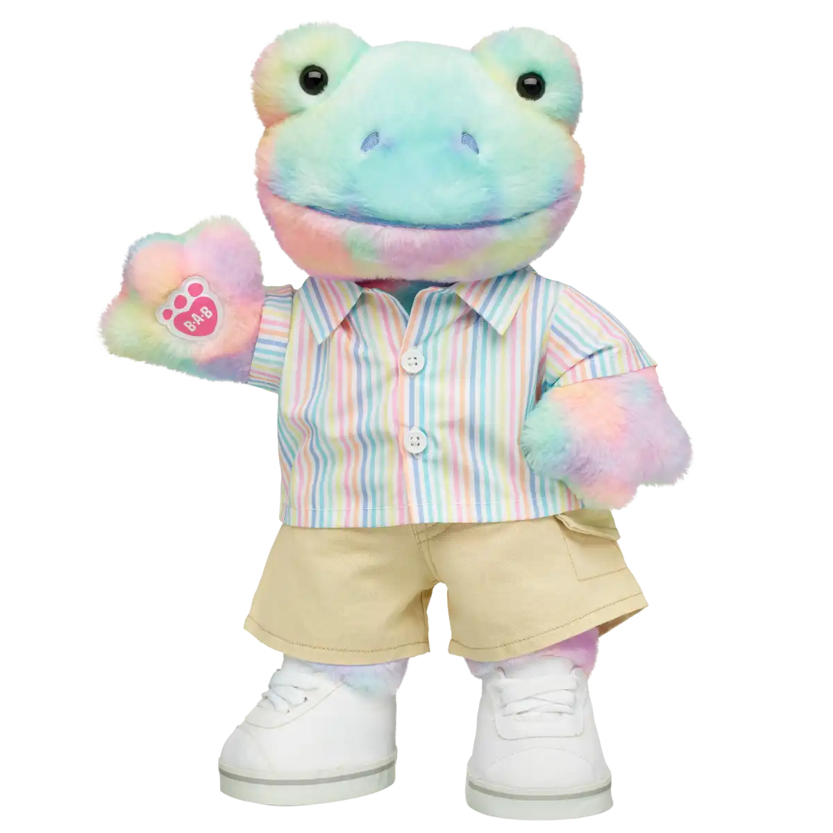 Forårsstribet Skjorte med Knapper