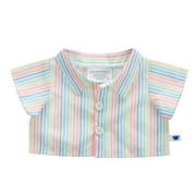 Forårsstribet Skjorte med Knapper