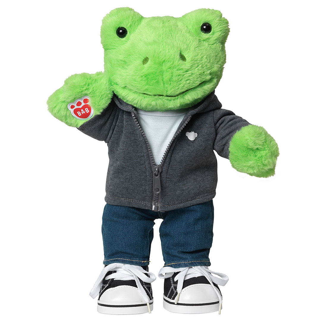 Green Spring Frog med hættetrøje