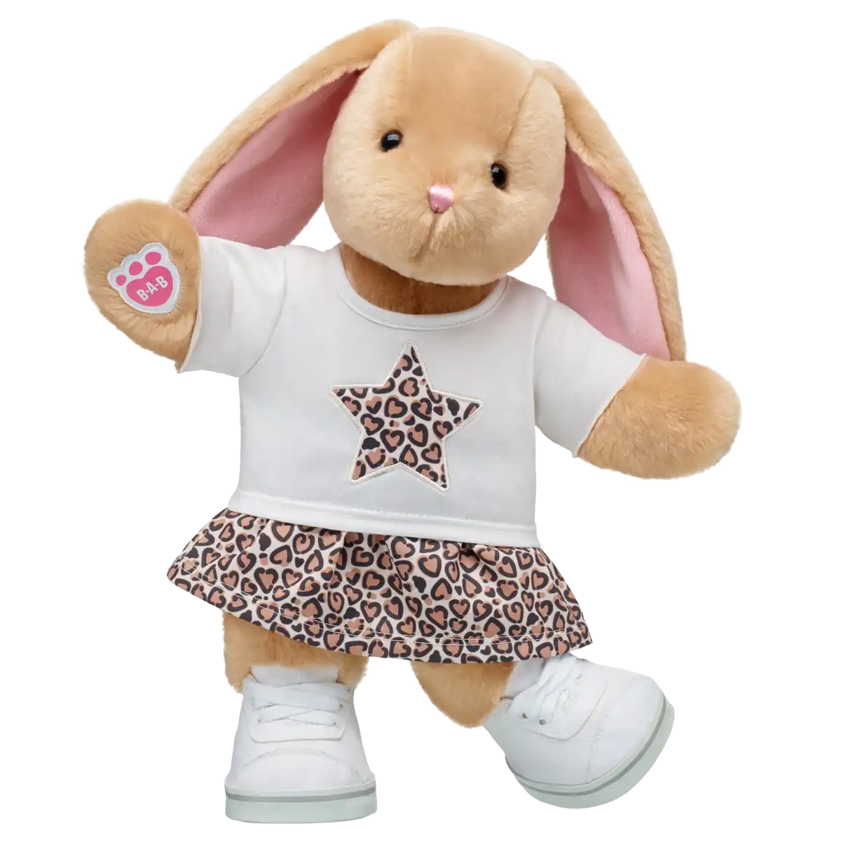 Leopard sæt med t-shirt og nederdel