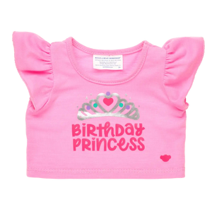 Lyserød prinsesse fødselsdags t-shirt