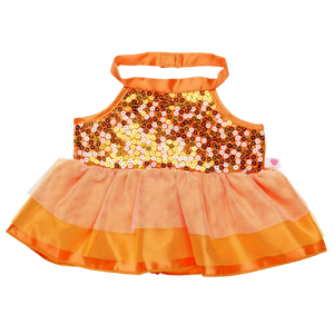 Orange palliet kjole
