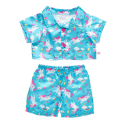 Rainbow blue unicorn pyjamas