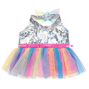 Regnbue Halterneck Kjole