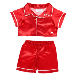 Rød satin pyjamas