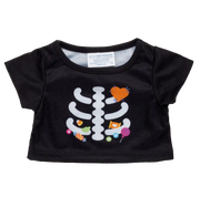 Sort t-shirt m. skelet