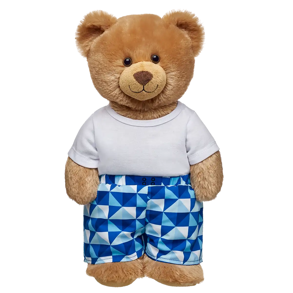 Blå ternede badeshorts