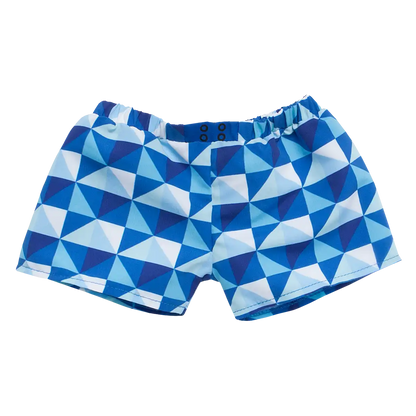 Blå ternede badeshorts