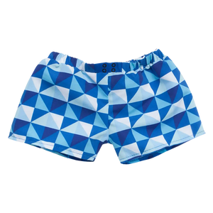 Blå ternede badeshorts