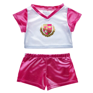 Fodboldsæt i pink og hvid