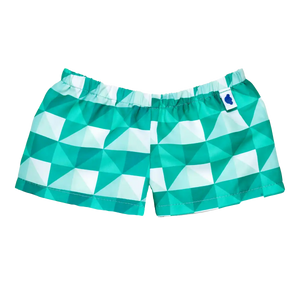 Grønne ternede badeshorts