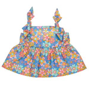 Retro flower kjole
