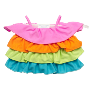 Regnbue ruffle kjole