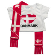 Danmark tørklæde og t-shirt sæt