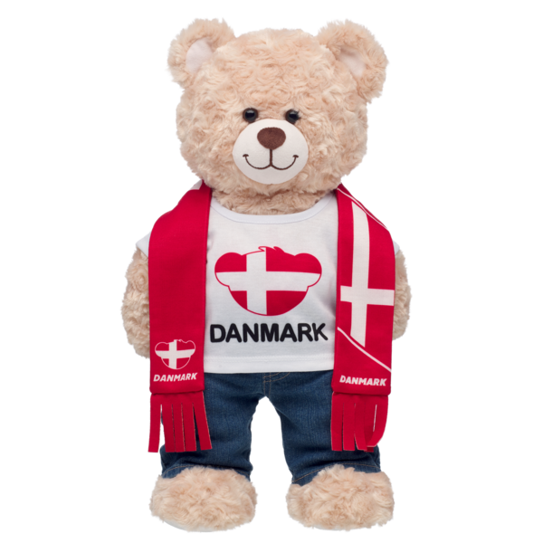 Danmark tørklæde og t-shirt sæt