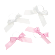 4 pk hvid/lyserød sløjfer