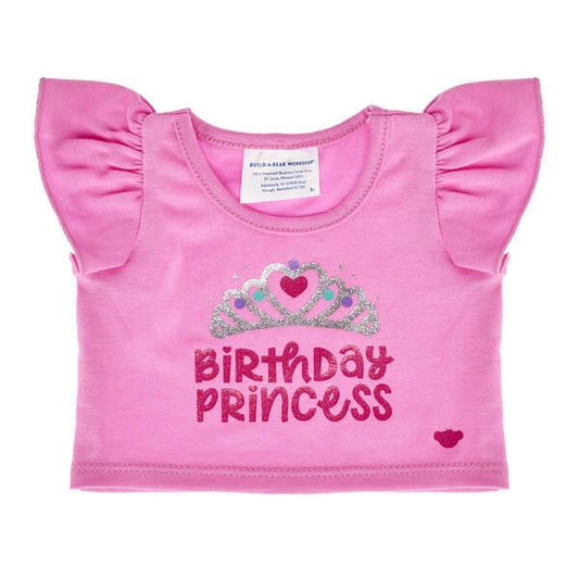 Lyserød prinsesse fødselsdags t-shirt