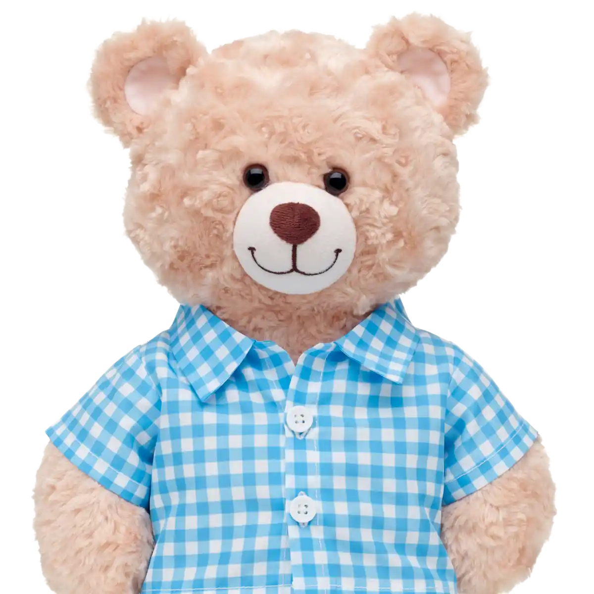 Blå gingham skjorte