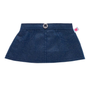 Denim glimmer nederdel