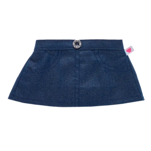 Denim glimmer nederdel