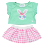 Gingham Bunny skirt sæt