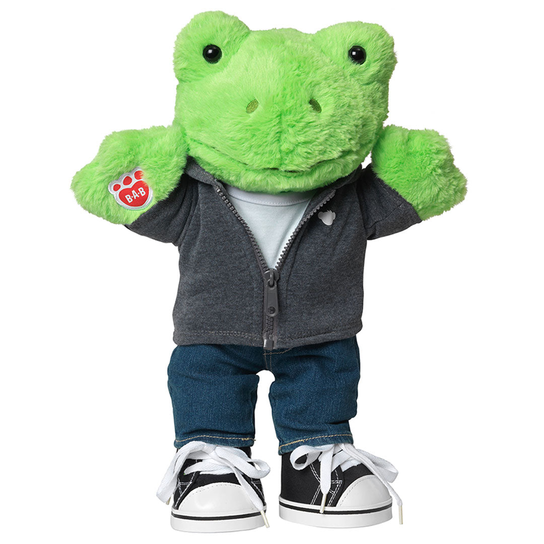 Green Spring Frog med hættetrøje