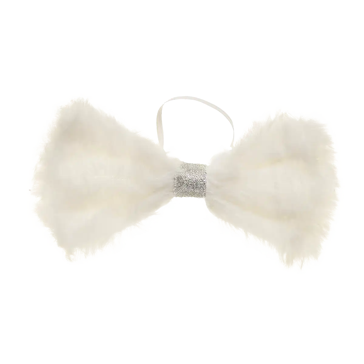 Hvid pels sløjfe