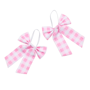 Pink gingham sløjfer