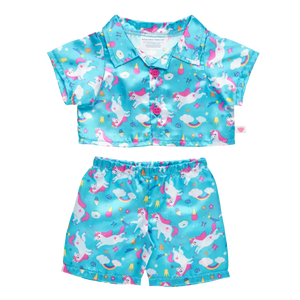 Rainbow blue unicorn pyjamas