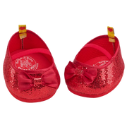 Røde glimmer ballerinaer