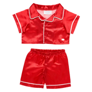 Rød satin pyjamas