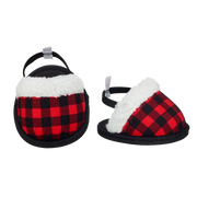 Rød ternet slippers