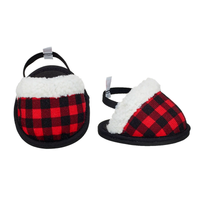 Rød ternet slippers
