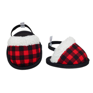 Rød ternet slippers