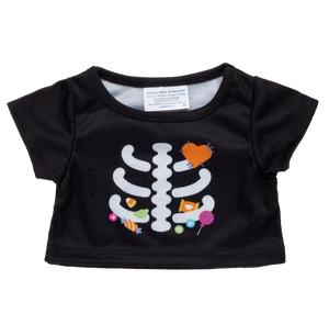 Sort t-shirt m. skelet